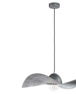 Svietidlá  Luster na lanku KAPELLO 1xE27/60W/230V pr. 55 cm šedá/strieborná 