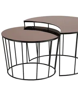 Konferenčné stolíky s úložným priestorom Konferenčný stolík mirror bronze h000020920