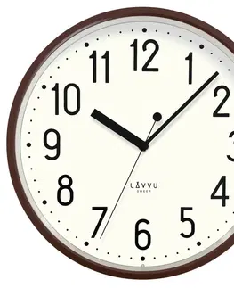 Hodiny LAVVU Hnedé hodiny, pr. 29,5 cm