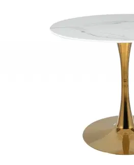 Jedálenské stoly Jedálenský stôl ESPERO Signal Zlatá