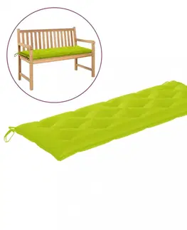 Záhradné sedáky Vodeodolná poduška na záhradnú lavicu 150 cm Dekorhome Zelená