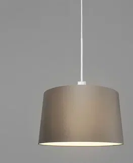 Zavesne lampy Moderná závesná lampa biela s tienidlom 45 cm tupá - Combi 1