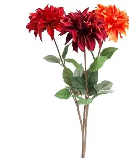 Kvety Zväzok umelých georgín, v. 75 cm, 3 ks vo zväzku