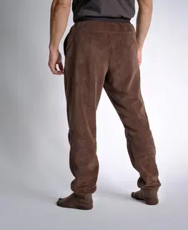 nohavice Spodné fleecové nohavice 500 hnedé