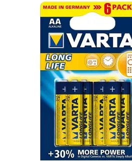 Predlžovacie káble VARTA Varta 4106 - 6 ks Alkalické batérie LONGLIFE EXTRA AA 1,5V 