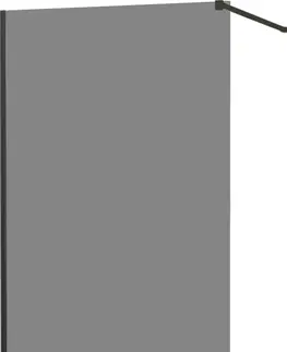 Sprchové dvere MEXEN/S - KIOTO Sprchová zástena WALK-IN 70x200 cm 8 mm, čierna, dymové sklo 800-070-101-70-40