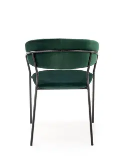 Jedálenské stoličky HALMAR K426 jedálenská stolička tmavozelená / čierna