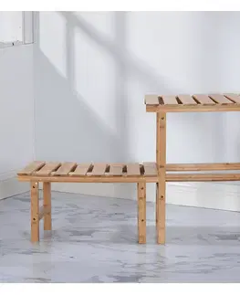 Vírivé bazény Príručný stolík k vírivke v tvare oblúka, prírodný bambus, VIREO TYP 1