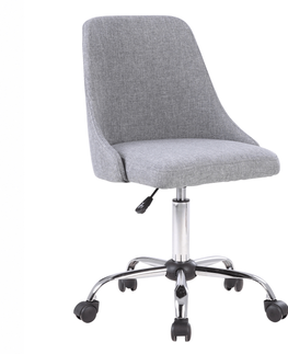 Kancelárske stoličky KONDELA Ediz kancelárska stolička sivá / chróm