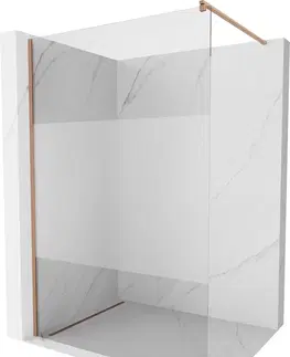 Sprchové dvere MEXEN/S - KiotoSprchová zástena WALK-IN 120 x 200, transparent/dekor 8 mm, meď kartáčovaná 800-120-101-65-35