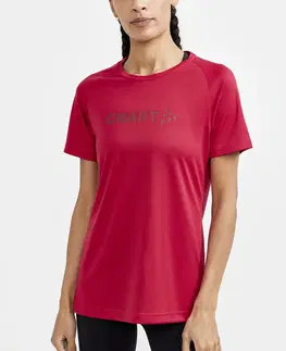 Dámske tričká Dámske tričko CRAFT CORE Unify Logo tmavo červená - XS