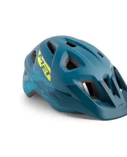 Cyklistické helmy Detská helma MET ELDAR 2019 camo petro modrá