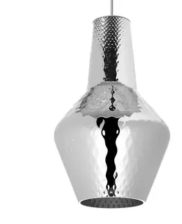 Závesné svietidlá Ailati Závesné svetlo Romeo 130 cm strieborná metalíza