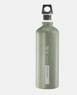 kemping Hliníková fľaša 100 na turistiku so skrutkovacím vrchnákom 0,75 litra zelená