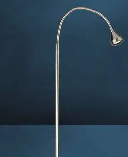 Stojacie lampy Busch Stojacia lampa LED Mini, ohybné rameno, nikel, 3 000 K