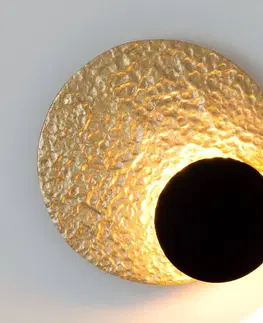 Nástenné svietidlá Holländer Nástenné LED svietidlo Infinity v zlatej Ø 26 cm