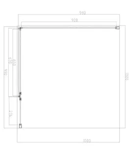 Sprchovacie kúty OMNIRES - MANHATTAN štvorcový sprchovací kút s krídlovými dverami, 100 x 100 cm chróm / transparent /CRTR/ MH1010CRTR