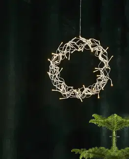 Vianočné osvetlenie do okien STAR TRADING LED veniec Curly, teplá biela, Ø 30 cm