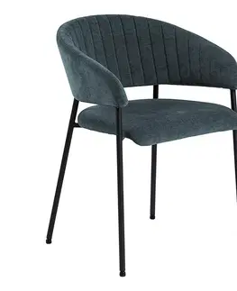 Čalúnené stoličky Stolička Mini tmavo modrá 2ks