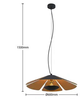 Závesné svietidlá Lucande Lucande Jemmily závesná lampa, 1-plameňová, 60 cm