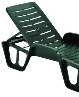 Záhradné stoličky a kreslá Kinekus Lehátko LETTINO FISSO, zelené, pre domáce použitie