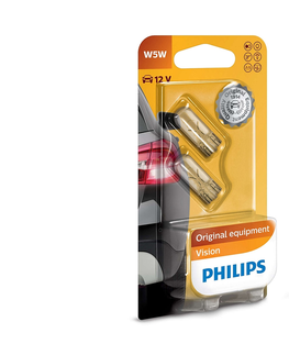 Žiarovky Philips SADA 2x Autožiarovka Philips VISION 12961B2 W5W W2,1x9,5d/5W/12V 