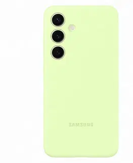 Puzdrá na mobilné telefóny Puzdro Silicone Cover pre Samsung Galaxy S24, light green EF-PS921TGEGWW