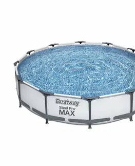Bazény Bestway Okrúhly nadzemný bazén Steel Pro MAX s kartušovou filtráciou