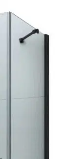 Sprchovacie kúty MEXEN - Bočná stena pre-Roma, Lima 110x190 cm 6mm čierne, transparent 850-110-000-70-00