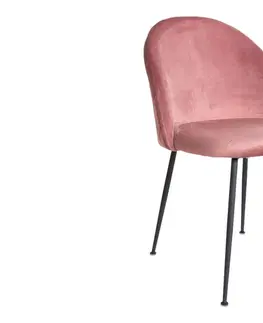 Stoličky - moderné Norddan 21271 Dizajnová stolička Ernesto, ružová / čierna