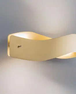 Nástenné svietidlá quitani Nástenné svietidlo Quitani LED Lian, mosadzná farba