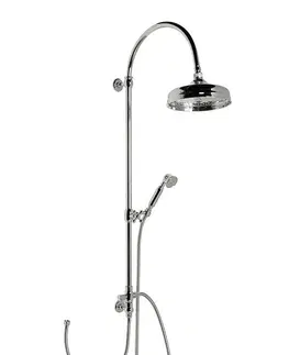 Sprchy a sprchové panely SAPHO - VANITY sprchový stĺp s pripojením na batériu, hlavová a ručná sprcha, chróm SET061