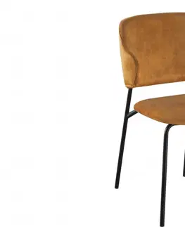 Jedálenské stoličky a kreslá Jedálenská stolička 2 ks CHRYSAOR Dekorhome Horčicová