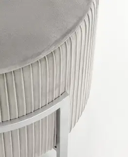 Taburetky HALMAR Cricket taburetka s úložným priestorom svetlosivá