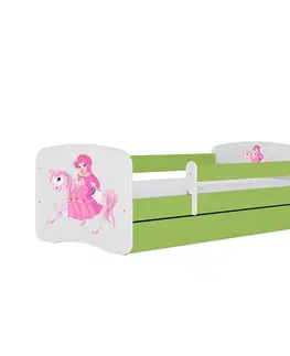 Jednolôžkové postele Detská Posteľ. Babydreams+Sz+M Zelená 80x180 1 Princezn