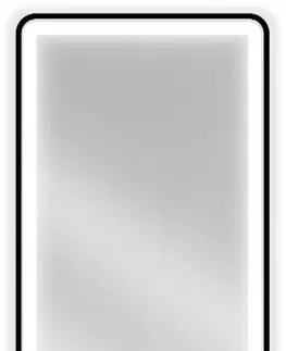 Kúpeľňa MEXEN - Coro zrkadlo s osvetlením 45 x 120 cm, LED 6000K, čierny rám 9817-045-120-611-70