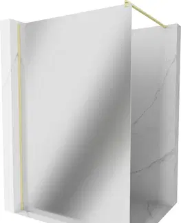 Sprchové dvere MEXEN/S - Kioto Sprchová zástena WALK-IN 70 x 200, zrkadlové 8 mm, zlatá kartáčovaná 800-070-101-55-50