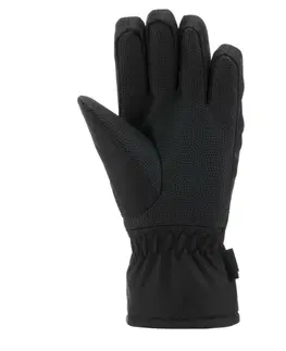 rukavice Detské hrejivé a nepremokavé lyžiarske rukavice - 100 čierne