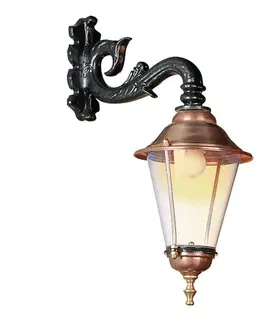Vonkajšie nástenné svietidlá K.S. Verlichting Hoorn - Vonkajšie nástenné svietidlo, spodná zásuvka, čierna
