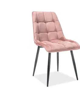 Jedálenské stoličky TRISTE 2 jedálenská stolička, ružový velvet