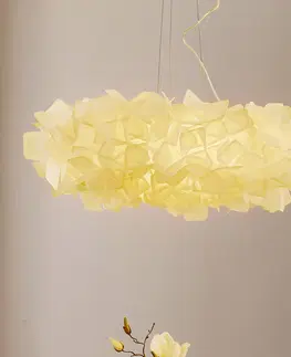Závesné svietidlá Slamp Slamp Clizia závesná lampa, Ø 78 cm, biela