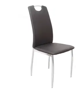 Jedálenské stoličky KONDELA Ervina jedálenská stolička čierna / chrómová