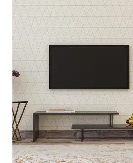 TV stolíky a steny  TV stolík OVIT 45x120 cm antracit/číerna 