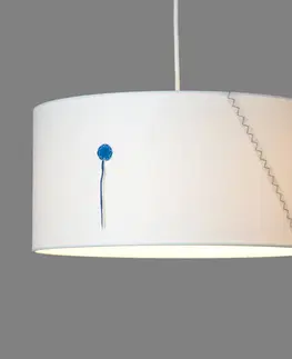 Závesné svietidlá lumbono Závesná lampa Traditionsschiff plachta biela/modrá