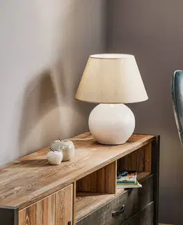 Stolové lampy ONLI Stolná lampa Sfera, výška 53 cm, biela/sivá