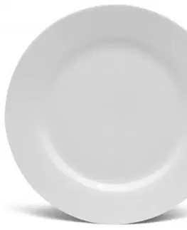 Dekorácie a bytové doplnky Keramický okrúhly tanier obedový 23cm biely