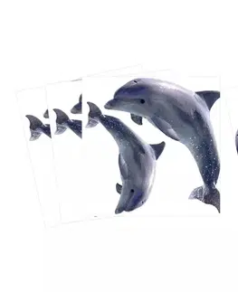 Nálepky Vyrezané dekoračné nálepky delfíny