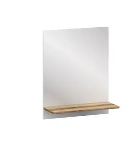 Kúpeľňové zrkadlá s poličkou Zrkadlo Greenland 60 biely