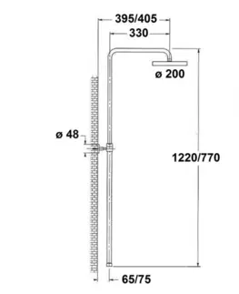 Sprchy a sprchové panely SAPHO - CORNELI vaňový stĺp k napojeniu na batériu CE10S, chróm 990ESD