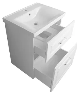 Kúpeľňa AQUALINE - FAVOLO umývadlová skrinka 57x72,5x44,6cm, biela mat FV260